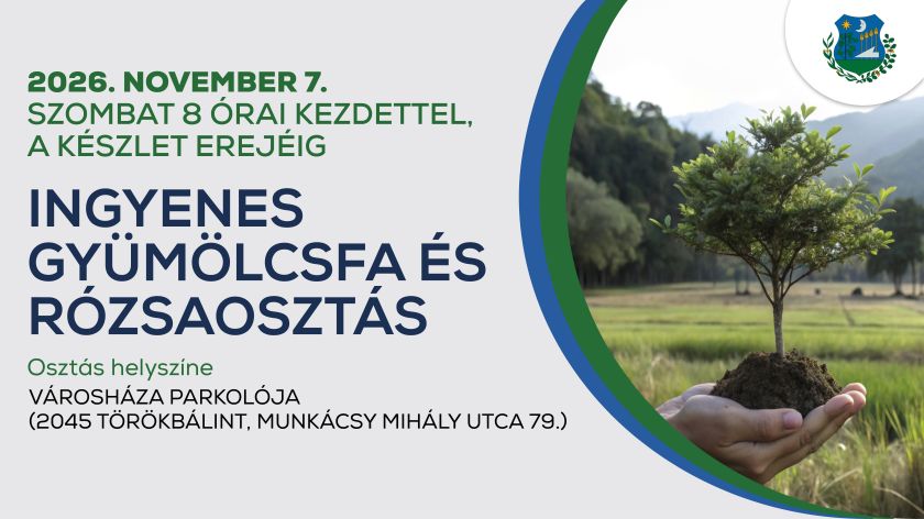 Idén is ingyenes gyümölcsfa- és rózsaosztás Törökbálinton!