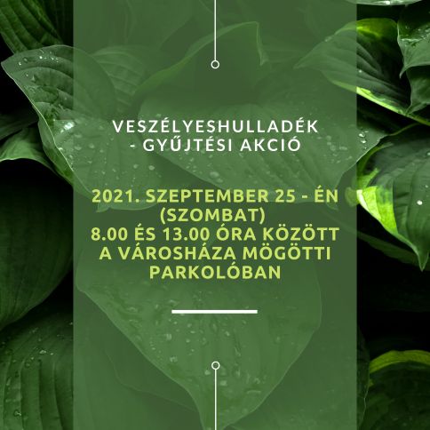 Veszélyeshulladék - gyűjtési akció