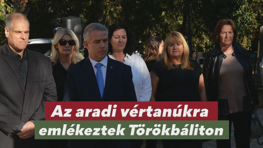 Félárbócra engedett lobogók és közös főhajtás: Így emlékezett Törökbálint az aradi vértanúkra