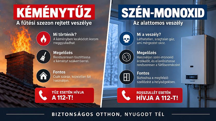 Kéménytűz és szén-monoxid tájékoztató