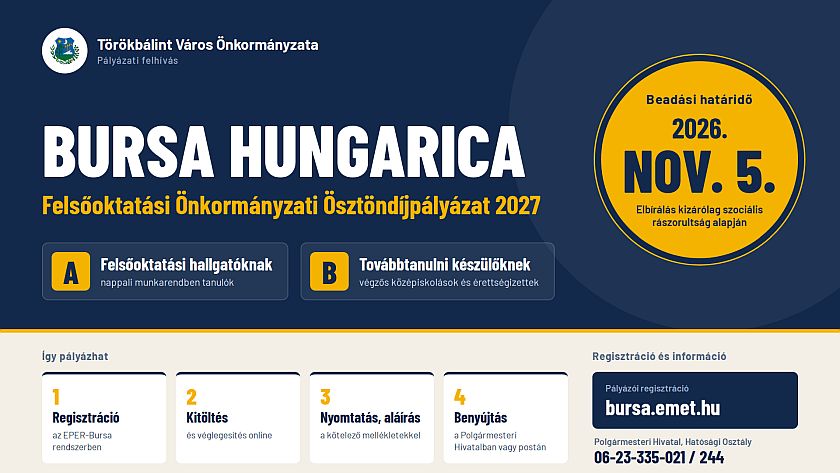 Pályázati felhívás - Bursa Hungarica Felsőoktatási Önkormányzati ösztöndíjpályázat 2027.